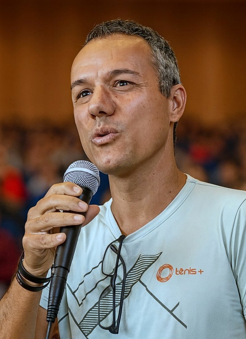 Diogo em palestra
